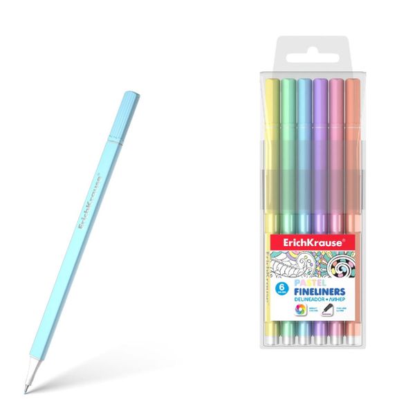 Erich Krause Σετ 6 Τεμάχια Παστέλ Μαρκαδόρος
