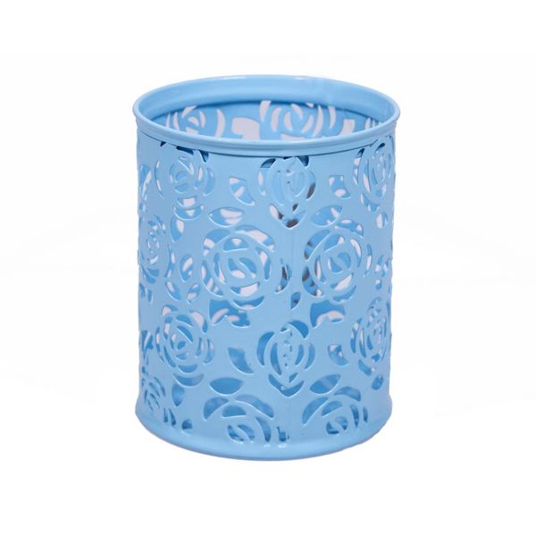 Μεταλλική Γαλάζια Flowers Μολυβοθήκη