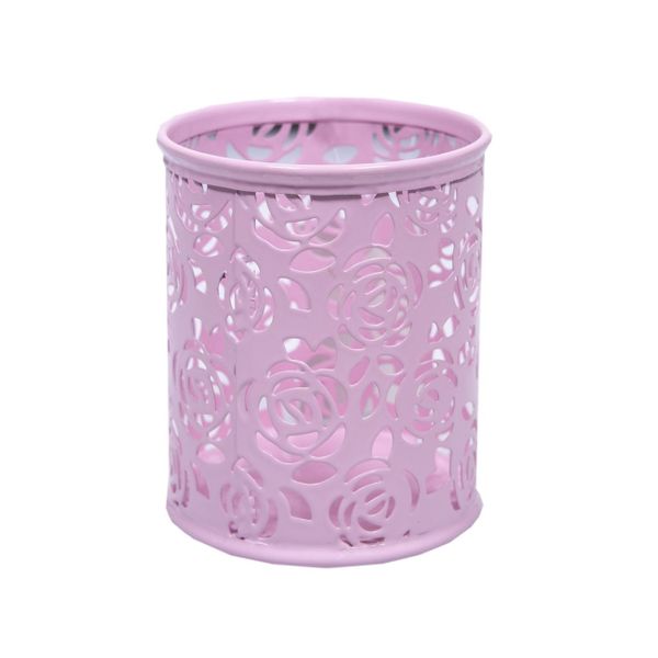 Μεταλλική Ροζ Flowers Μολυβοθήκη