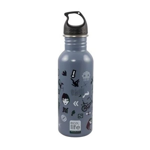Ecolife Ανοξειδωτο Γκρι 600ml Παγούρι