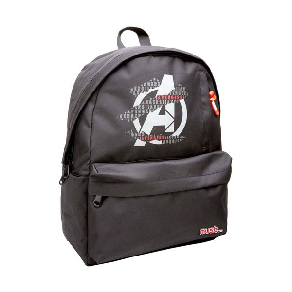 Διακάκης Avengers 1 Θέσης Black Τσάντα Πλάτης
