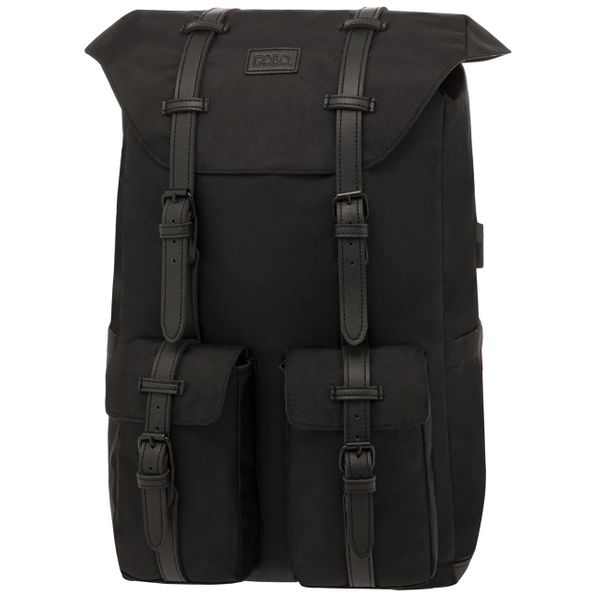 Polo Styller Μαύρο 902023-2000 Τσάντα Πλάτης