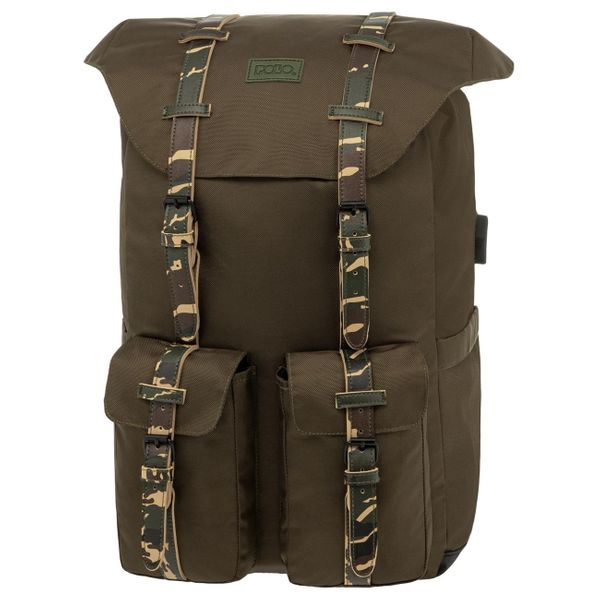 Polo Styller Χακί 902023-6500 Τσάντα Πλάτης