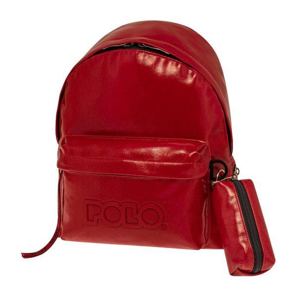 Polo Polo Mini Vinyl Κόκκινο Τσάντα Πλάτης