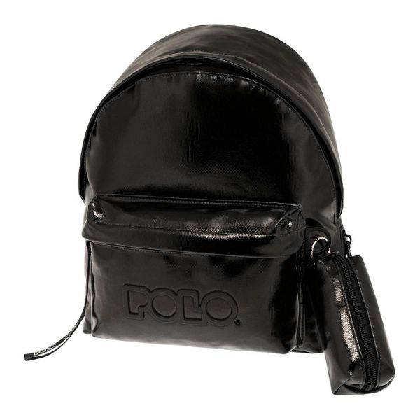 Polo Polo Mini Vinyl Μαύρο Τσάντα Πλάτης