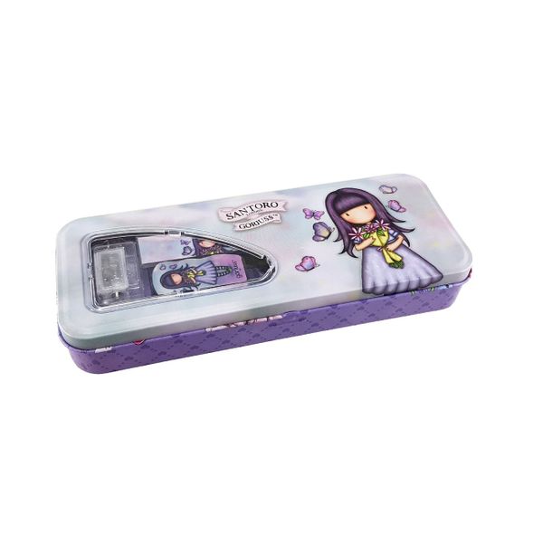 Santoro Μεταλλική Γεμάτη Λιλά Gorjuss Κασετίνα