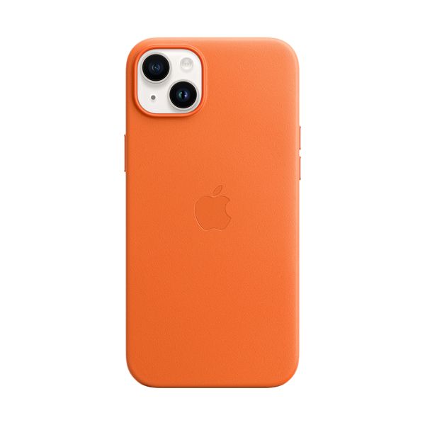 Apple iPhone 14 Plus Leather Case with MagSafe Orange Θήκη Κινητού
