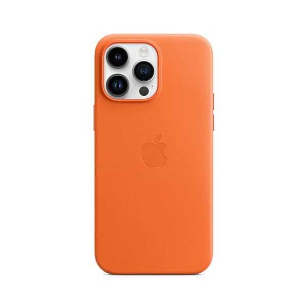 Apple iPhone 14 Pro Max Leather Case with MagSafe Orange Θήκη Κινητού