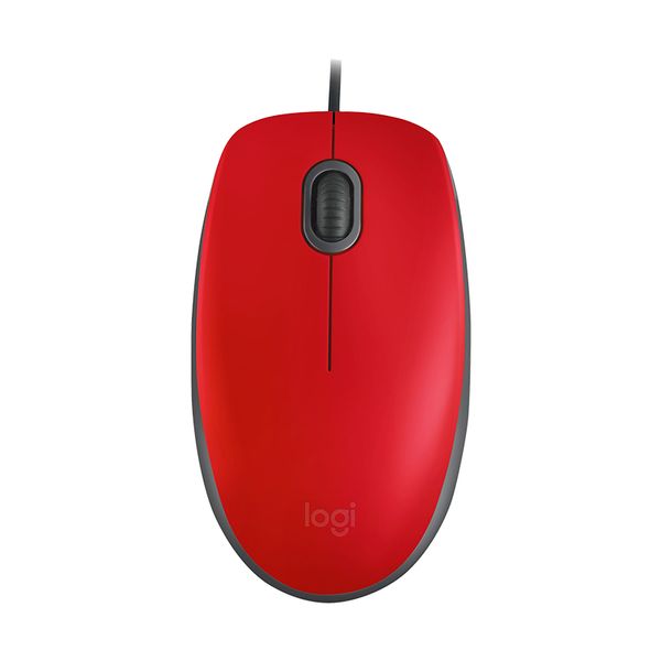 Logitech M110 Silent Red Wired Mouse