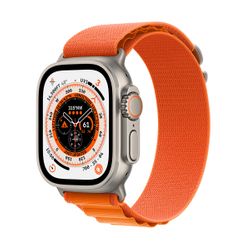 Apple Watch Ultra GPS + Cellular 49mm Titanium Case with Orange Alpine Loop Medium