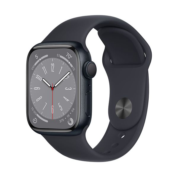 Apple Watch Series 8 GPS 41mm Midnight Aluminium Case with Midnight Sport Band Regular