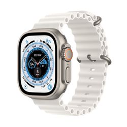 Apple Watch Ultra GPS + Cellular 49mm Titanium Case with White Ocean Band