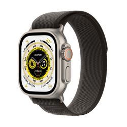 Apple Watch Ultra GPS + Cellular 49mm Titanium Case with Black/Gray Trail Loop S/M