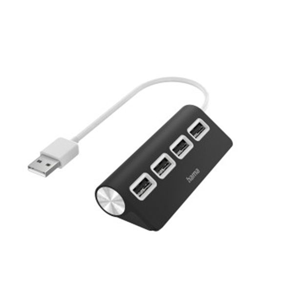 Hama 480 Mbit/s Black USB 2.0 Hub