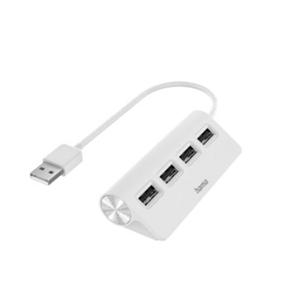 Hama 480 Mbit/s White USB 2.0 Hub