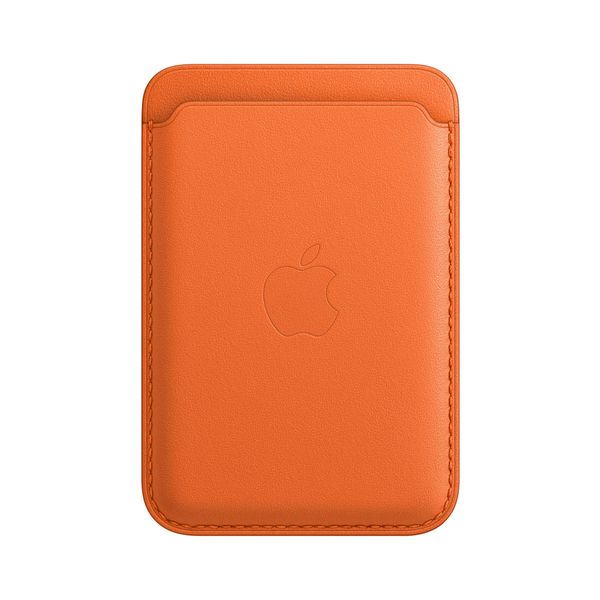 Apple iPhone Leather Wallet with MagSafe Orange Θήκη Κινητού