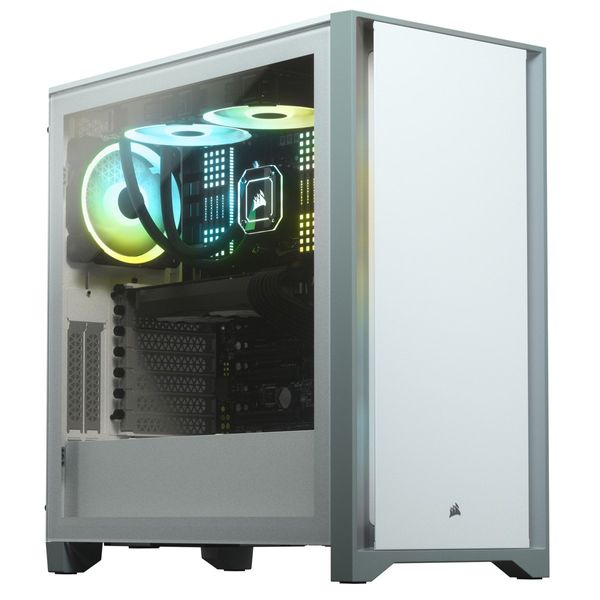Corsair 4000D Tempered Glass White Κουτί Η/Υ