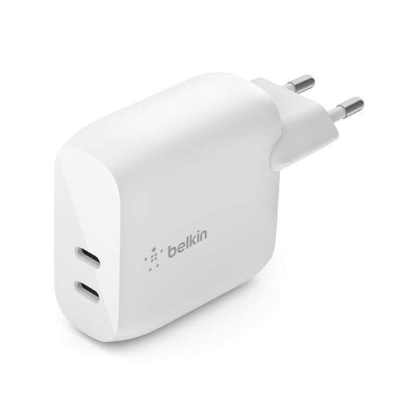 Belkin Dual USB-C 40W White Αντάπτορας Φόρτισης