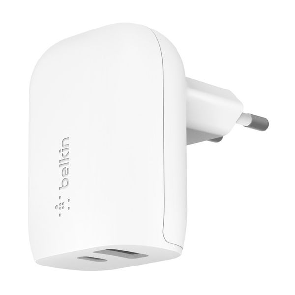 Belkin Belkin DUAL 25W USB-C και 12W USB-A Αντάπτορας Φόρτισης