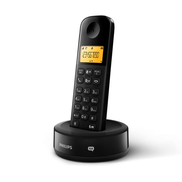 Philips D1651B/GRS Black Ασύρματο Τηλέφωνο