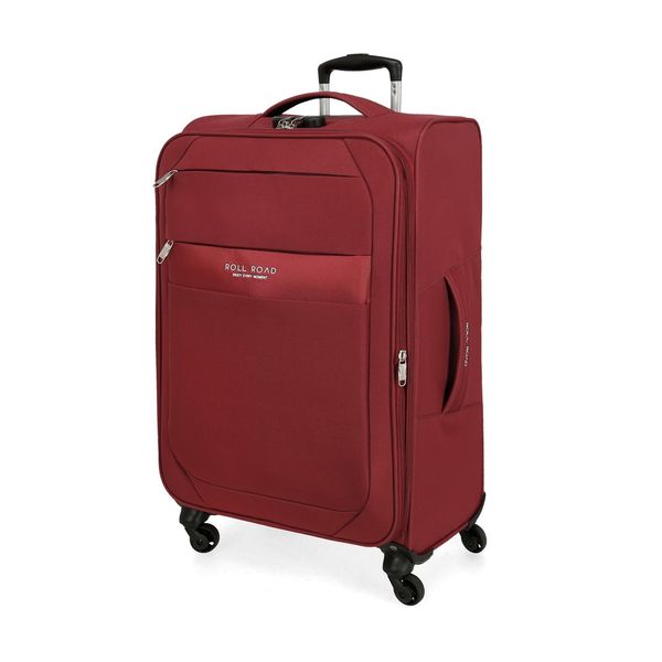 Roll Road Royce Μεσαία Soft expandable 66x43x26cm Red Βαλίτσα Ταξιδίου