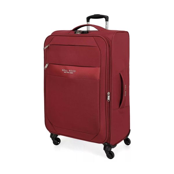 Roll Road Royce Μεγάλη expandable Soft 76x48x29cm Red Βαλίτσα Ταξιδίου