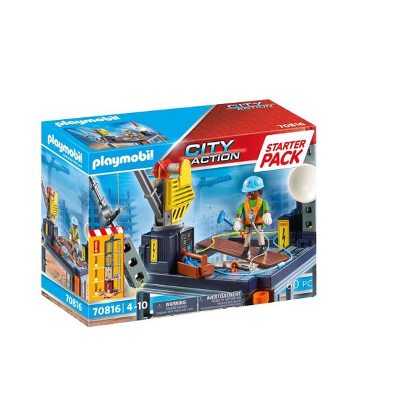 PLAYMOBIL® City Action Starter Pack Εργοτάξιο με Ανυψωτικό Γερανό 70816 Παιχνίδι