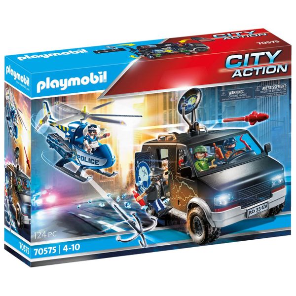 PLAYMOBIL® City Action Αστυνομικό Ελικόπτερο & Ληστές με Βαν 70575 Παιχνίδι