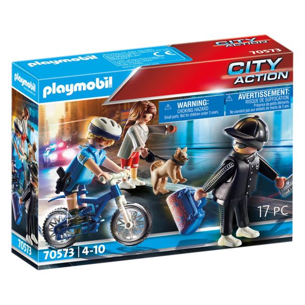 PLAYMOBIL® City Action Αστυνομικός με Ποδήλατο & Πορτοφολάς 70573 Παιχνίδι