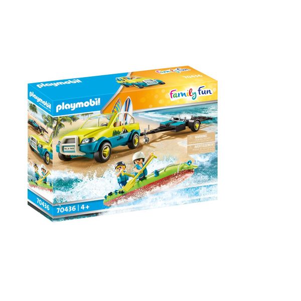 PLAYMOBIL® Family Fun Αυτοκίνητο με Ανοιχτή Οροφή & Κανό 70436 Παιχνίδι