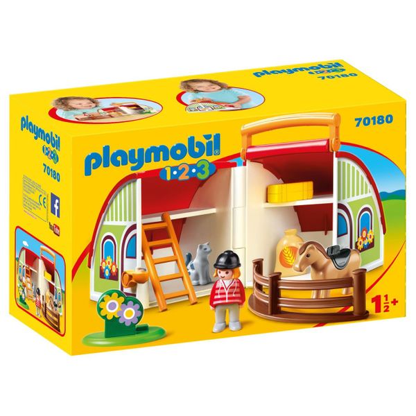 PLAYMOBIL® 1-2-3 Αχυρώνας Βαλιτσάκι 70180 Παιχνίδι