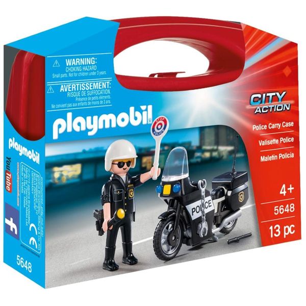 PLAYMOBIL® City Action Βαλιτσάκι Αστυνόμος με Μοτοσικλέτα 5648 Παιχνίδι