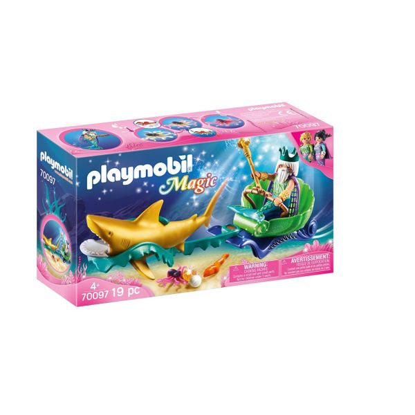 PLAYMOBIL® Magic Βασιλιάς με Θαλάσσια Άμαξα Καρχαρία 70097 Παιχνίδι