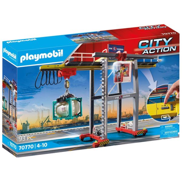 PLAYMOBIL® City Action Γερανογέφυρα Φορτοεκφόρτωσης Container 70770 Παιχνίδι