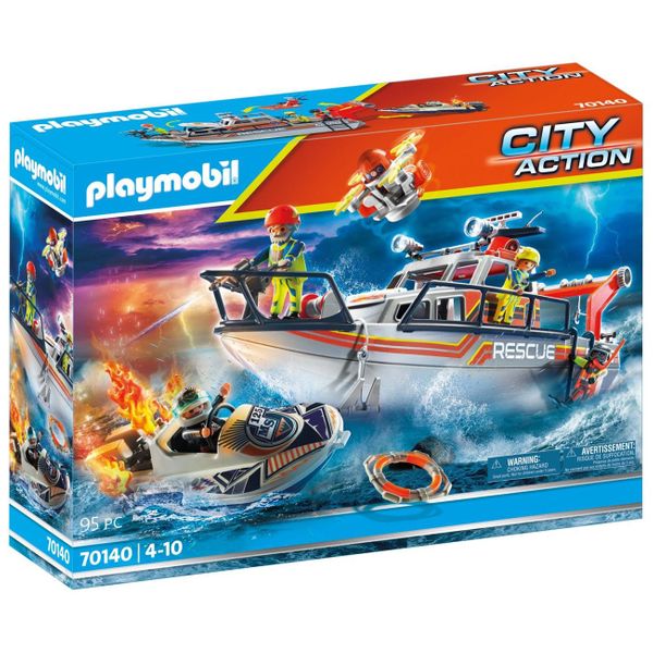 PLAYMOBIL® City Action Επιχείρηση Πυρόσβεσης με Σκάφος 70140 Παιχνίδι