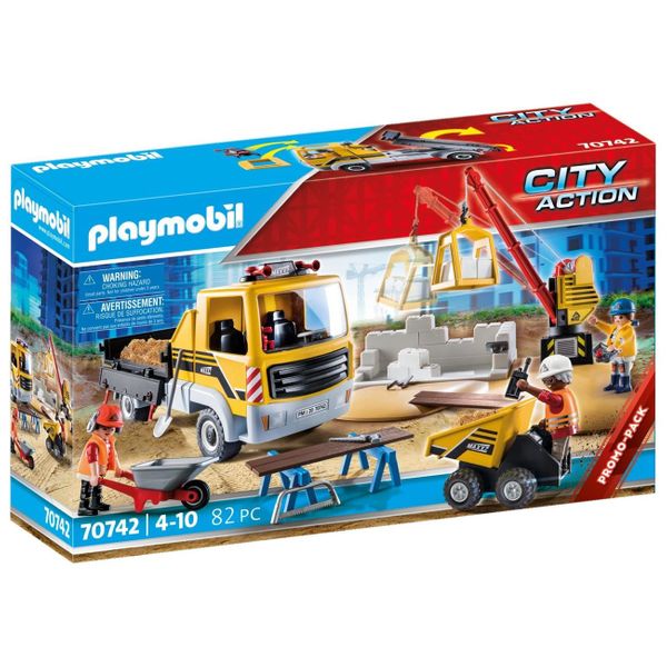 PLAYMOBIL® City Life Εργοτάξιο με Φορτηγό 70742 Παιχνίδι