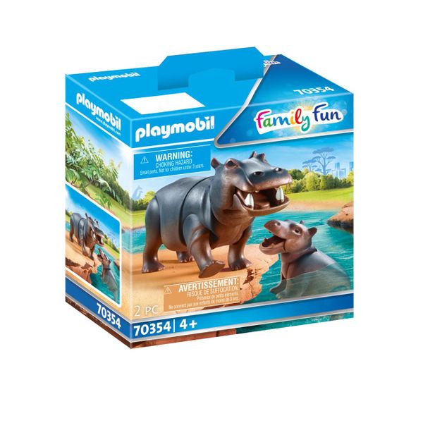 PLAYMOBIL® Family Fun Iπποπόταμος με το Mικρό του 70354 Παιχνίδι