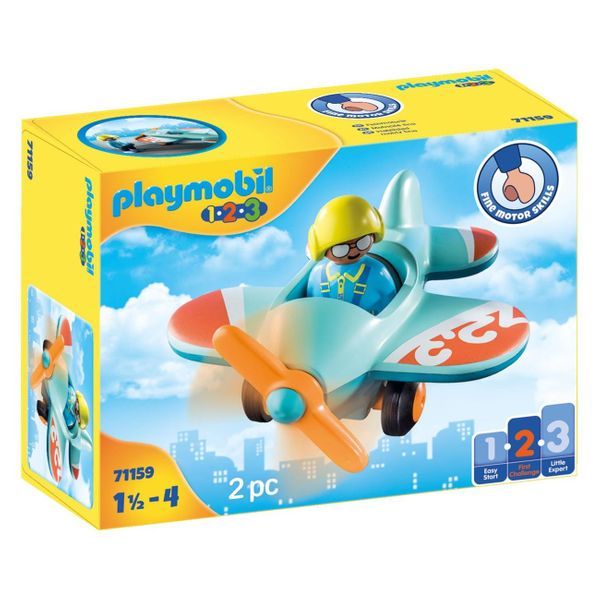 PLAYMOBIL® 1-2-3 Πιλότος με Αεροπλανάκι 71159 Παιχνίδι