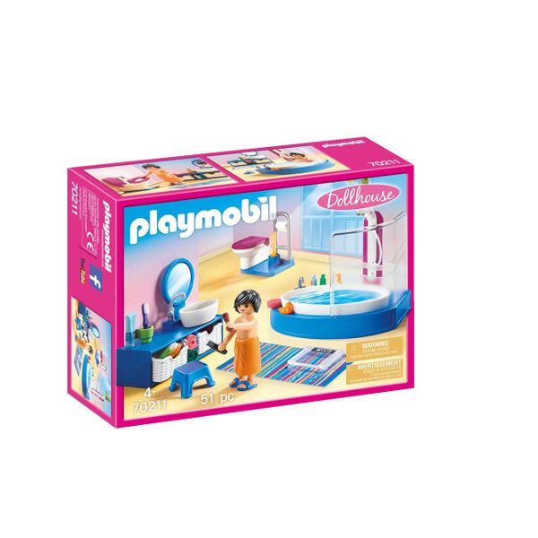 PLAYMOBIL® Dollhouse Πολυτελές Λουτρό με Μπανιέρα 70211 Παιχνίδι