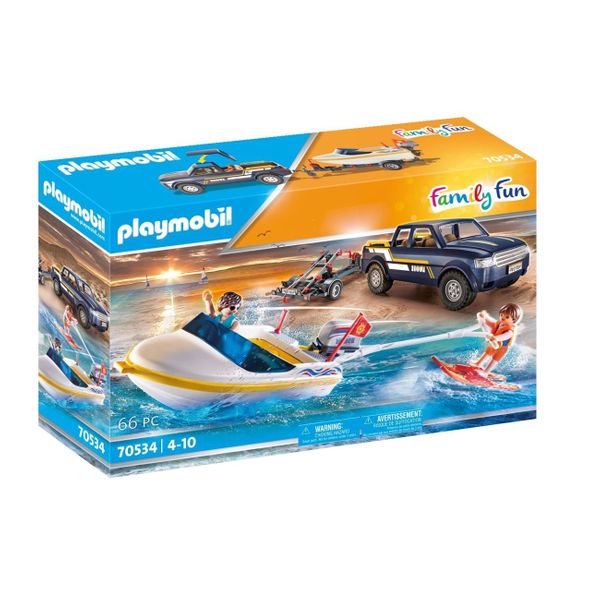 PLAYMOBIL® Family Fun Φορτηγάκι με Τρέιλερ & Ταχύπλοο 70534 Παιχνίδι
