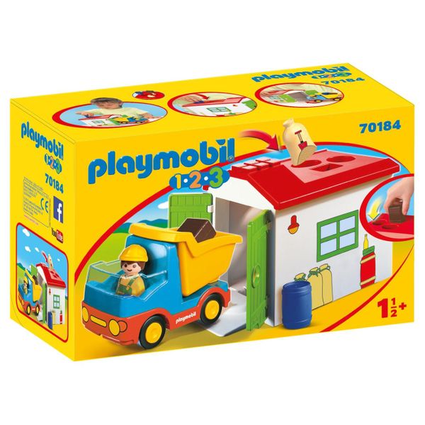 PLAYMOBIL® 1-2-3 Φορτηγό με Γκαράζ 70184 Παιχνίδι