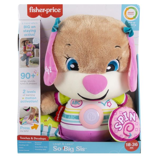 Fisher Price® Fisher Price® Μεγάλο Εκπαιδευτικό Σκυλάκι Smart Stages - Ροζ HCJ38 Παιχνίδι