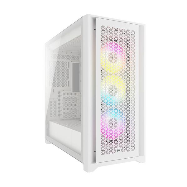 Corsair iCUE 5000D RGB Airflow TG White Κουτί Η/Υ