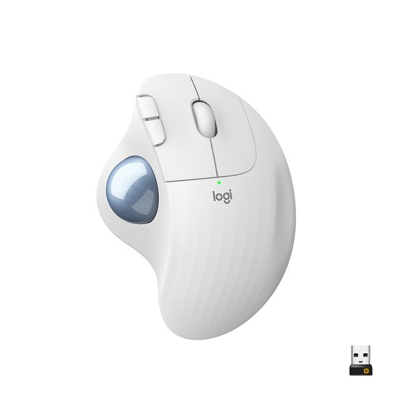 Logitech M575 Wireless White Ασύρματο Ποντίκι