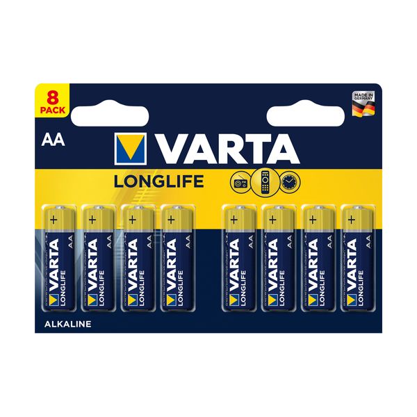 Varta Varta AA Longlife LR06 8τεμ. Αλκαλικές Μπαταρίες