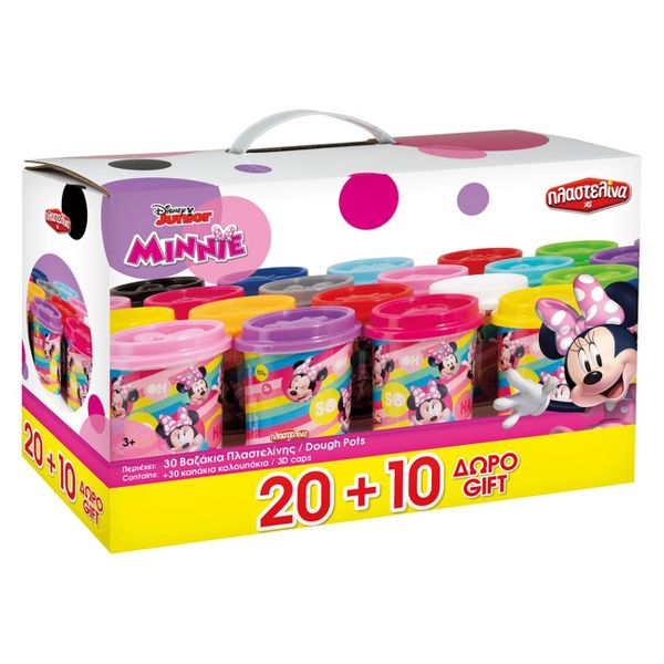 AS AS 30 Βαζάκια Minnie 3kg Promo Pack 1045-03590 Πλαστελίνη