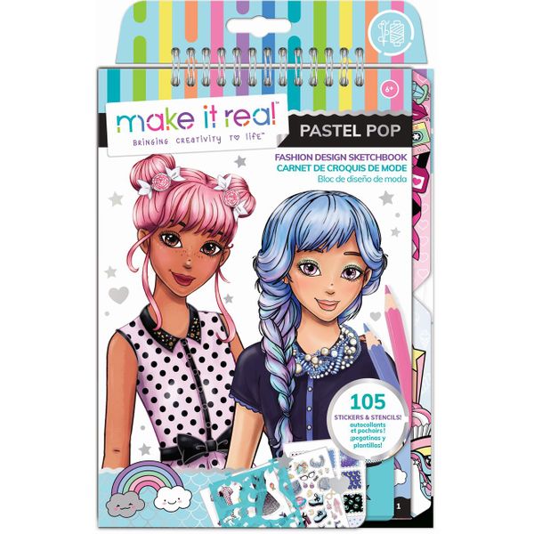 Make it Real Fashion Design Sketchbook-Pastel Pop! 3205 Σετ Ζωγραφικής