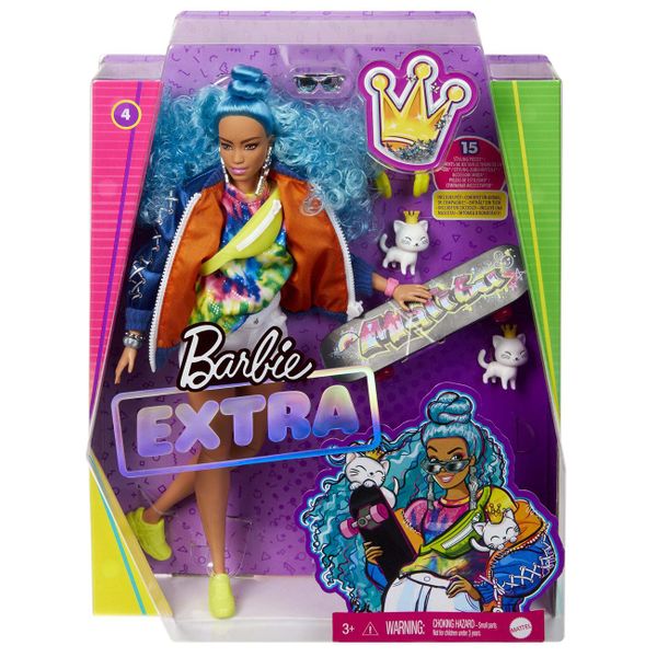 Mattel Mattel Barbie Extra - Blue Curly Hair GRN30 Παιχνίδι Κούκλα