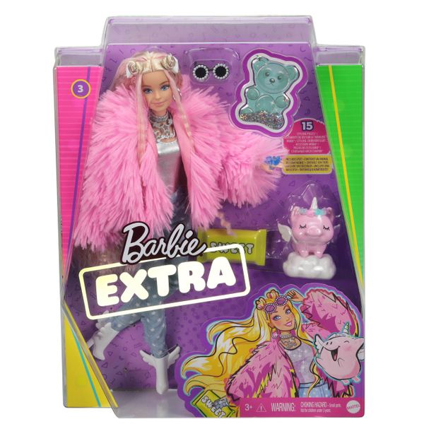 Mattel Mattel Barbie Extra - Fluffy Pink Jacket GRN28 Παιχνίδι Κούκλα