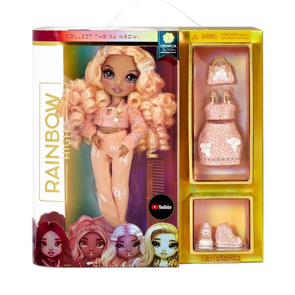 Rainbow High Georgia Bloom Peach 575740EUC Παιχνίδι Κούκλα